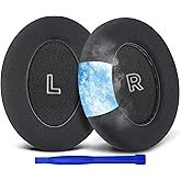 SOULWIT Full Cooling Gel Replacement Earpads for Bose QC Ultra/New QuietComfort Ultra(2nd Gen) Wireless Headphones, Ear Pads Cushions with Breathable Ice Silk Fabric and Noise Isolation Foam - Black