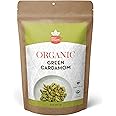 SPICY ORGANIC Jumbo Size Green Cardamom Pods - 8 oz - 100% Pure USDA Organic - Non-GMO, Gluten-Free - Comes in a Resealable Pack - Freshly Harvested - 90 Servings Per Container