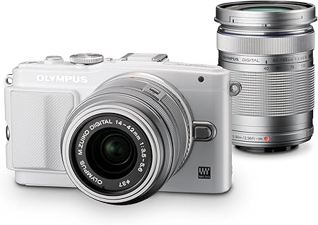 Amazon Olympus ミラーレス一眼 Pen Lite E Pl6 ダブルズームキット ホワイト E Pl6 Dzkit Wht ミラーレス一眼 通販