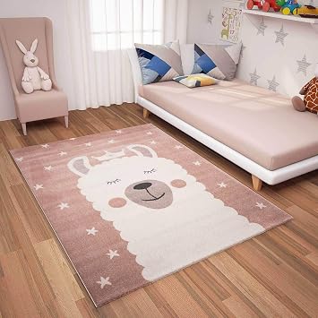 Kinderteppiche Lama Sternenhimmel Kinderteppich Fur Madchen Und