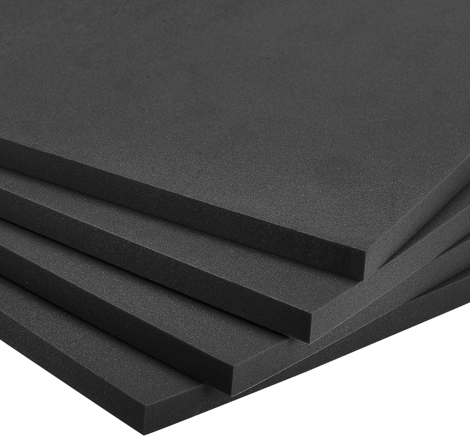 MACHSWON Black EVA Foam Sheets 10 x 10 Inch 10 mm Thick Sheets Roll for Crafts DIY Projects,Intellectual Building Blocks, 4 Pcs