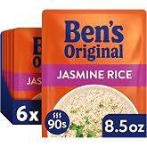 BEN'S ORIGINAL Ready Rice Jasmine Rice, Easy Dinner Side, 8.5 OZ Pouch (Pack of 6)