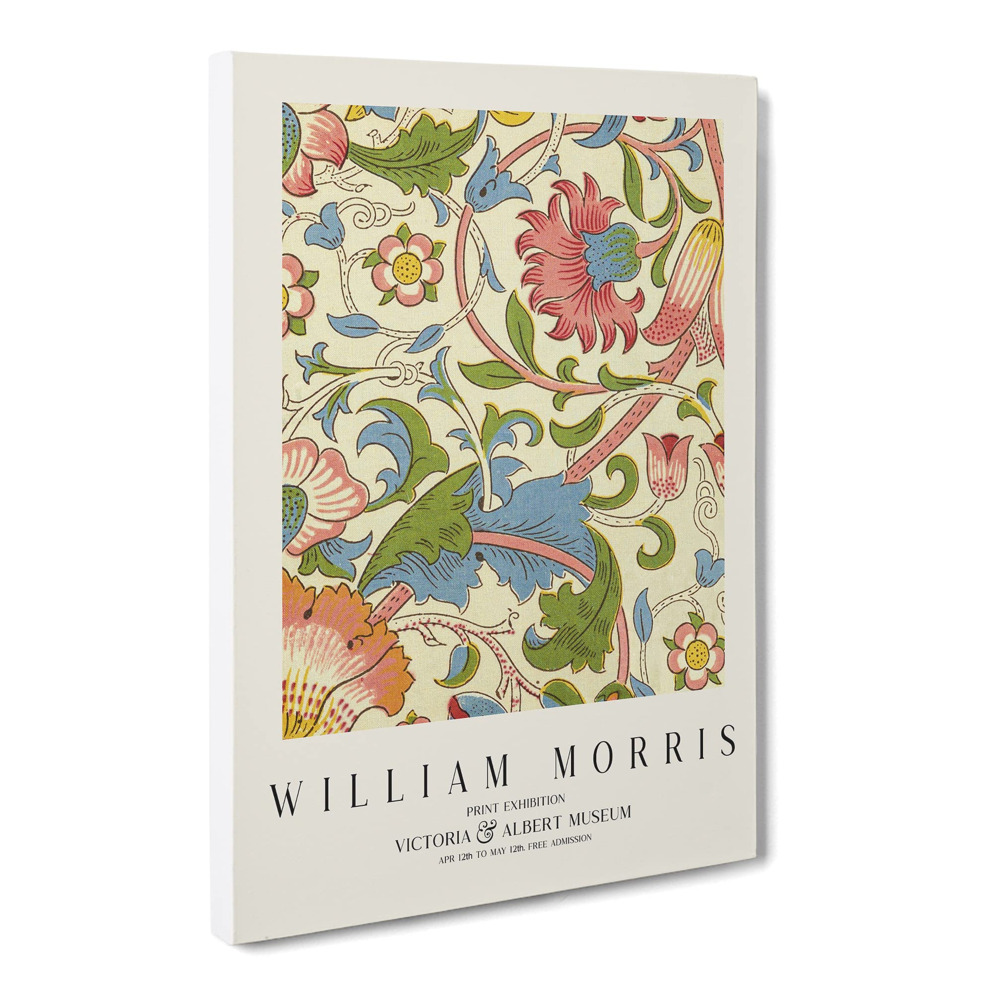 Lodden By William Morris Canvas Print | Gallery Wrapped 30mm Frame Wall Art | 20x14 inches | Ready to Hang | Classic Picture | Living Room Bedroom Lounge Office
