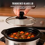 Swan SF17010N 1.5 Litre Slow Cooker 3 Settings Glass Lid 120W Stainless view 5