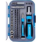 68-Piece MECHMAX Ratcheting Screwdriver Set - Magnetic Bit Driver Kit with Sockets & Precision Tools in Impact Case. Essential for Home, Auto, Electronics & DIY Gifts