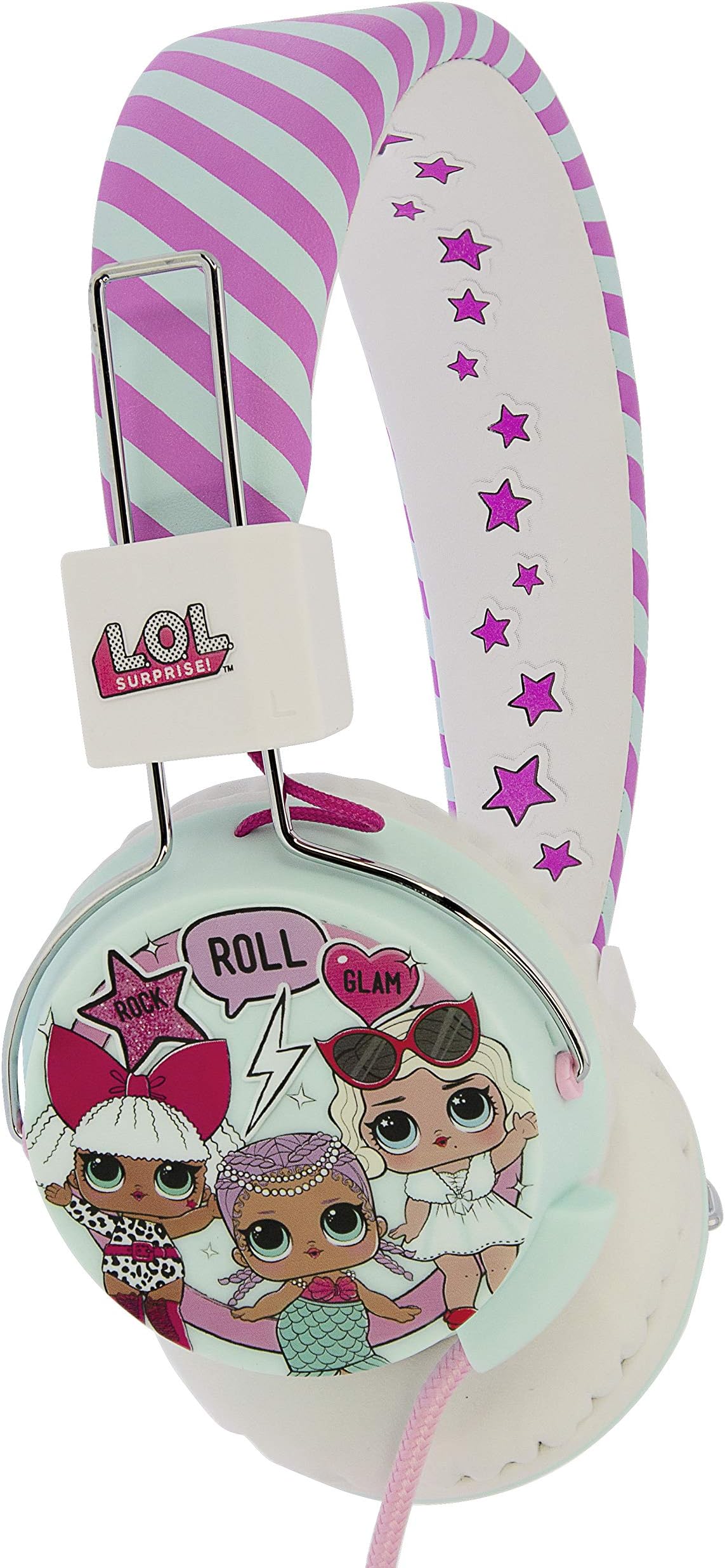OTL On-Ear Tween Headphone - L.O.L Surprise! Multi Club Folding Headphones with Microphone - Compatible with all devices such as iPads and Smartphones Using a 3.5mm Jack