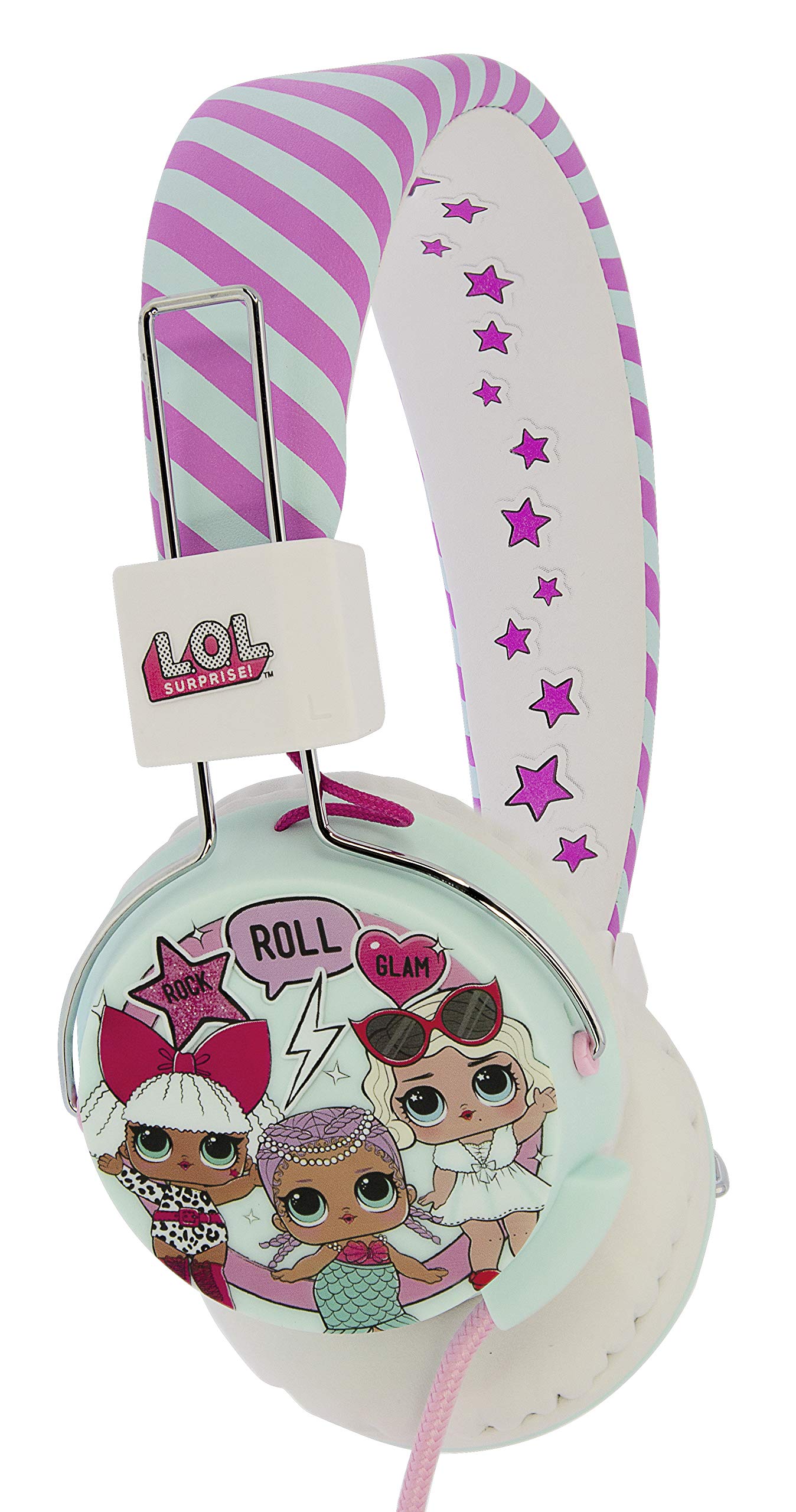 OTL On-Ear Tween Headphone - L.O.L Surprise! Multi Club Folding Headphones with Microphone - Compatible with all devices such as iPads and Smartphones Using a 3.5mm Jack
