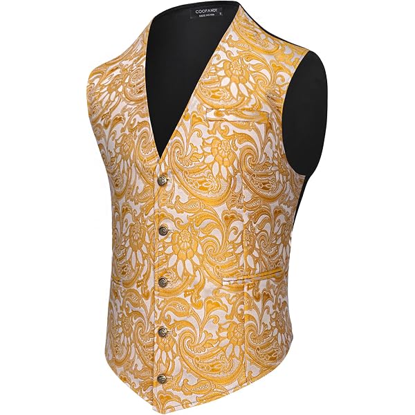 Gilet da uomo Paisley nero jacquard monopetto gilet vittoriano steampunk gotico gilet da sera formale casual casual per feste banchetti tuta giacca top senza maniche, O nero., S