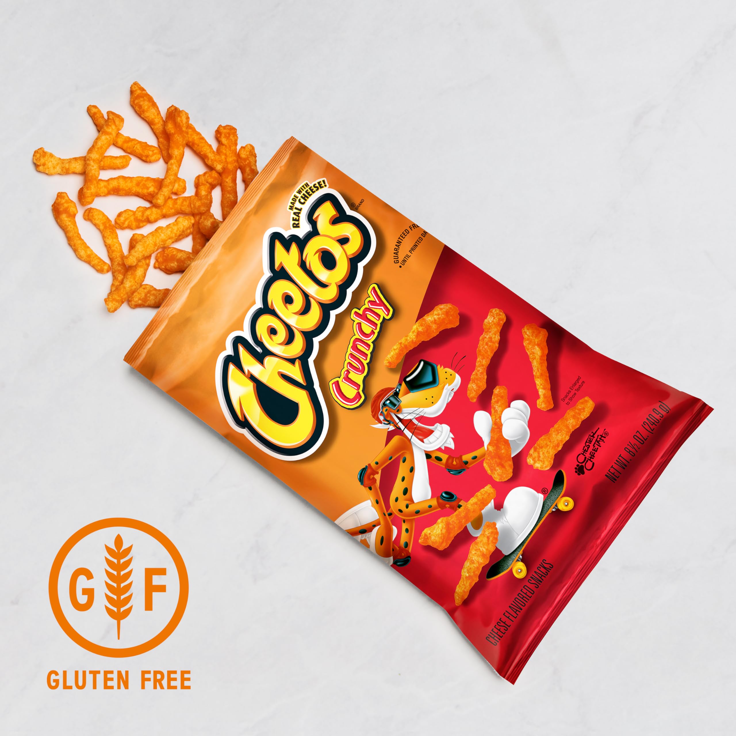 Cheetos Cheese Flavored Snacks, Crunchy, 2 Ounce (Pack of 64)