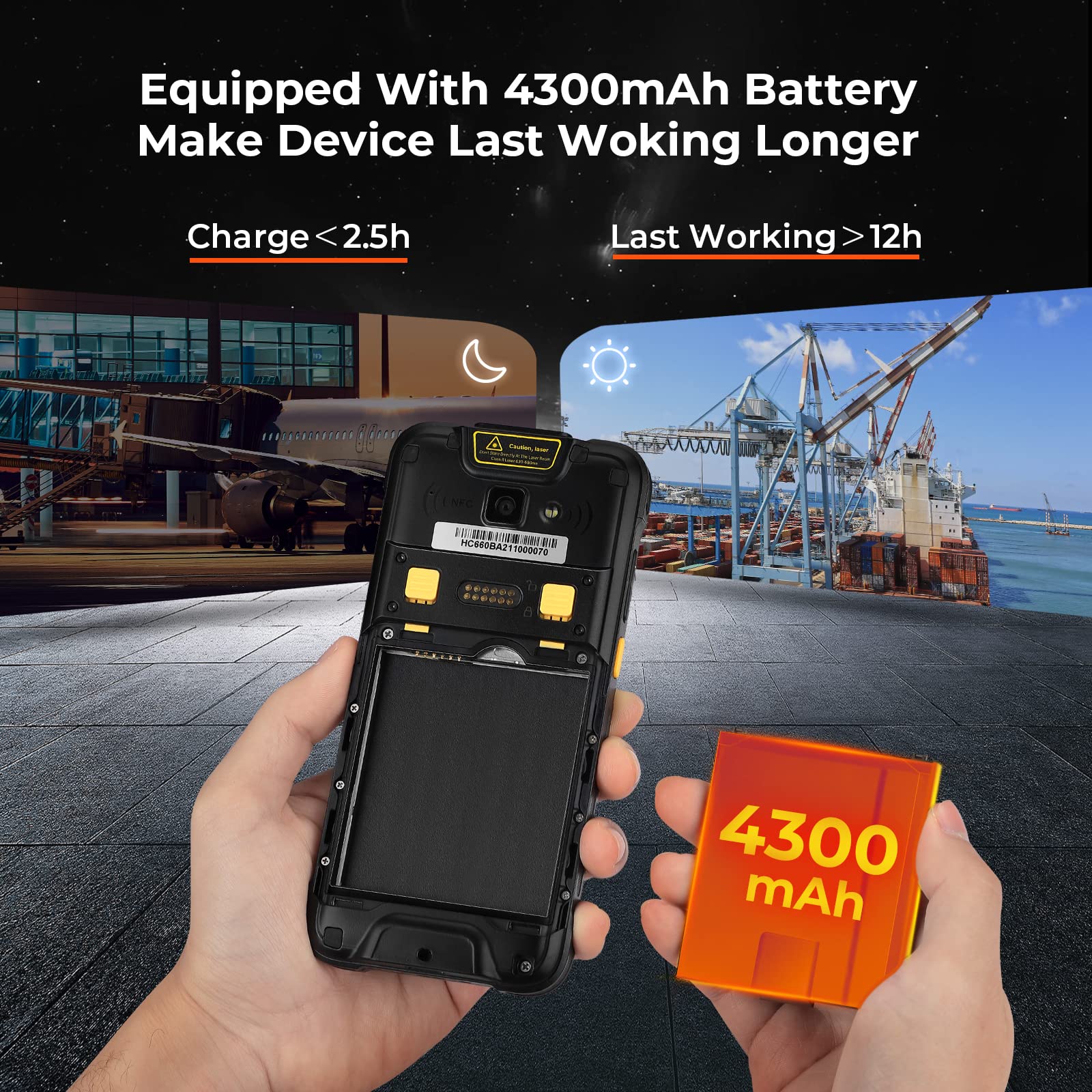 MUNBYN Android Barcode Scanner, Equip with Honeywell N6703 Scanner Engine, Android 11, 5.5