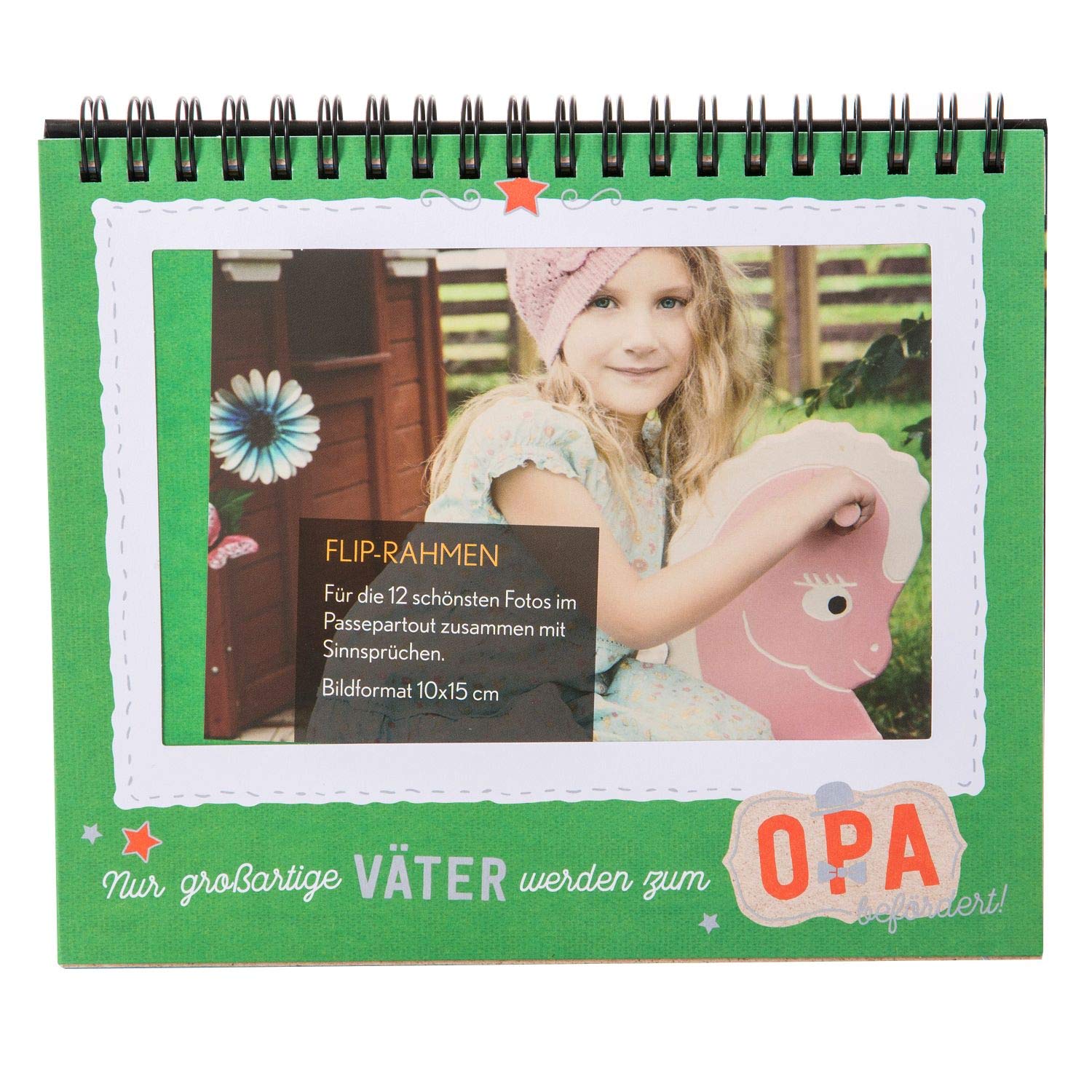 goldbuch 46 007 Table Top Display 12 10 x 15 Format Photo Frame for Passepartout and with Sayings, Paper, Für Opa, 18 x 16 x 2 cm