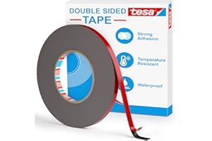 EMITEVER Double Sided Tape Heavy Duty, Tesa Adhesive Mounting Tape Waterproof, 0.39IN x 36FT Strong Acrylic Foam Tape for Wal