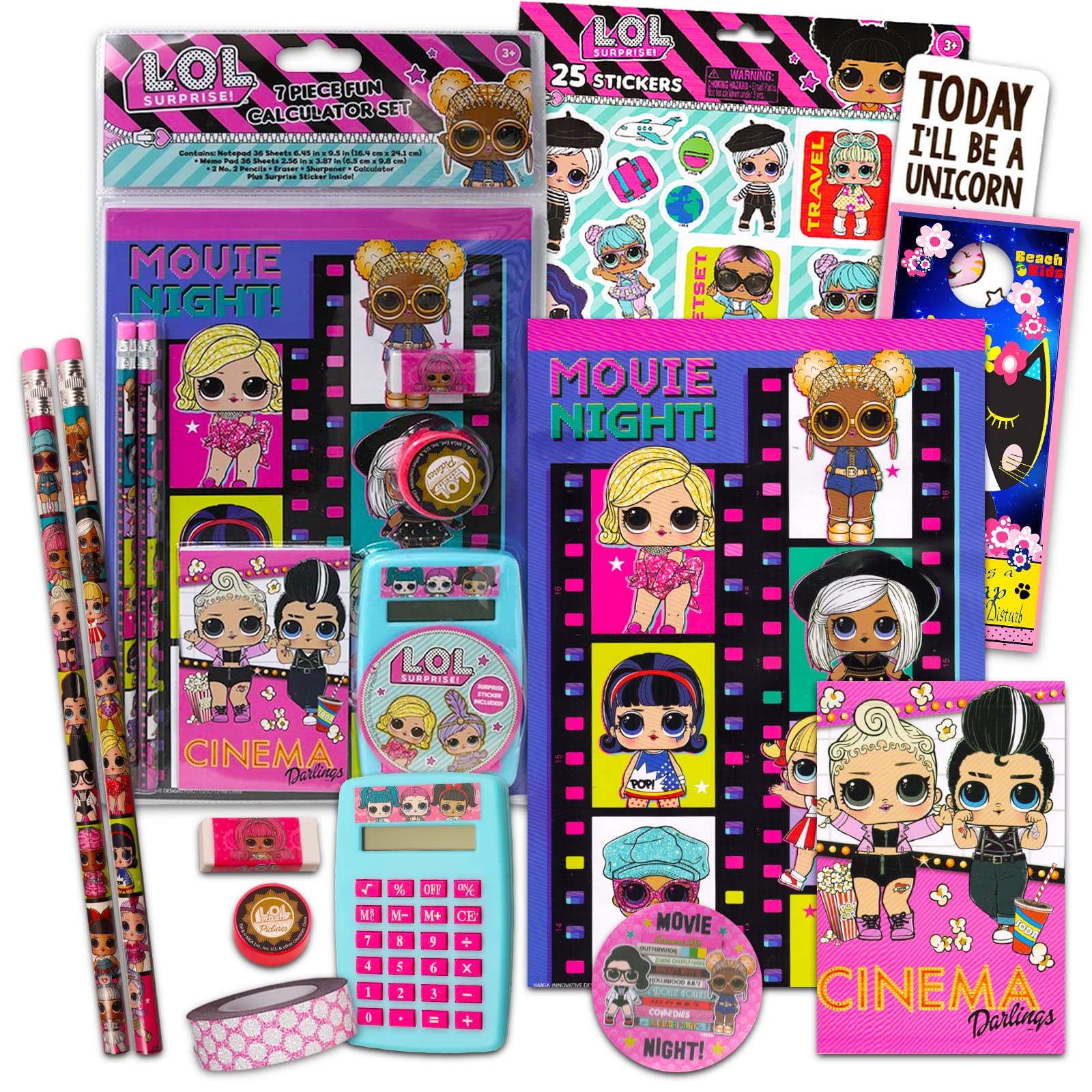 Photo 1 of LOL Surprise Back to School Set for Girls ~ Bundle with LOL School Supplies Bundle with Notebook, Pencils, Stickers, and More (LOL Dolls School Journal)
