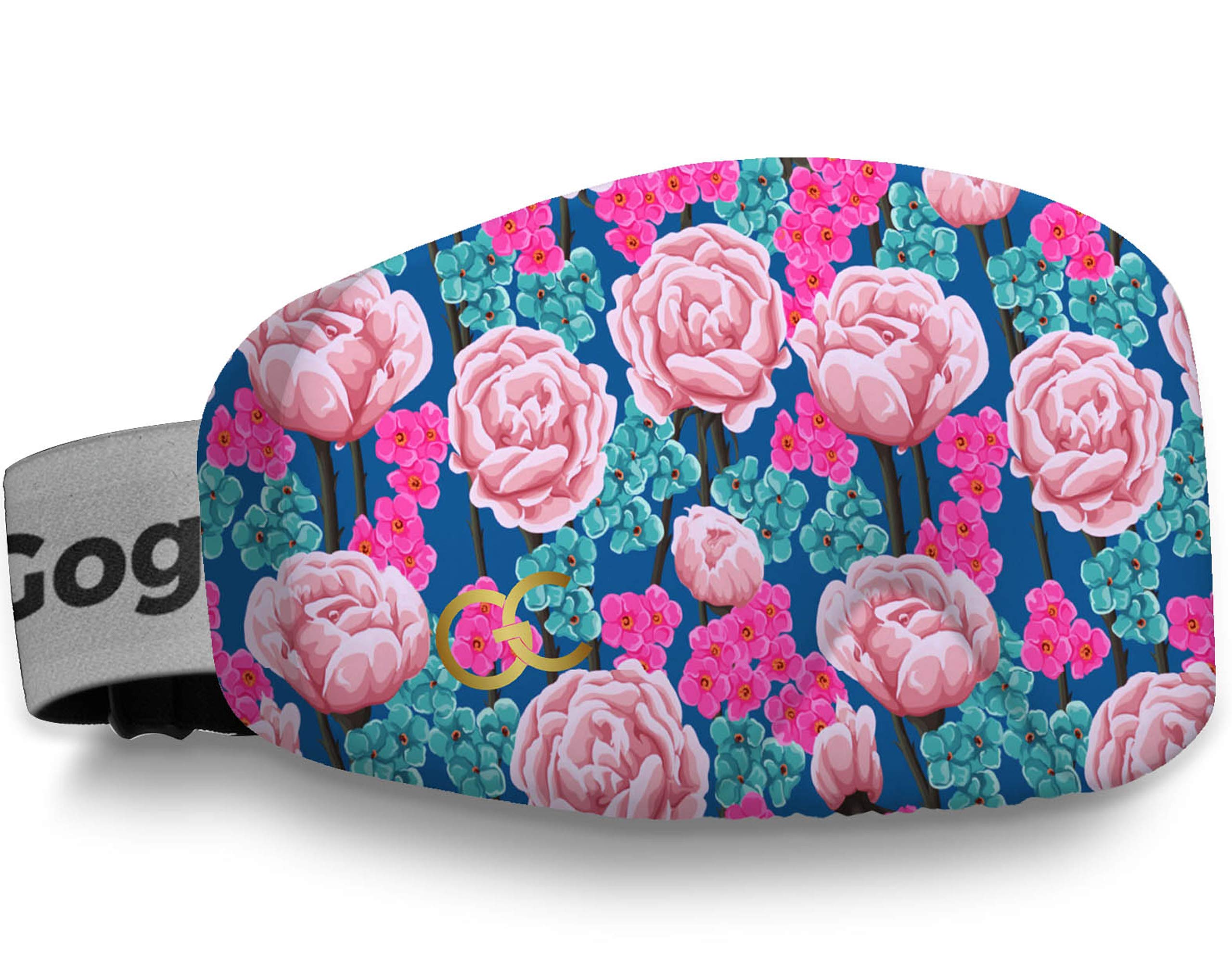 GogglesCover Ski Goggles Protective Cover, Protective Goggle Cover Portable, Ski Goggle Cover Sleeve Anti-Scratch, Ski Goggles Accessories, Ski Equipment, Pink Blue Flowers Design