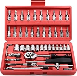 Egofine 46 Pieces 1/4 inch Drive Socket Ratchet