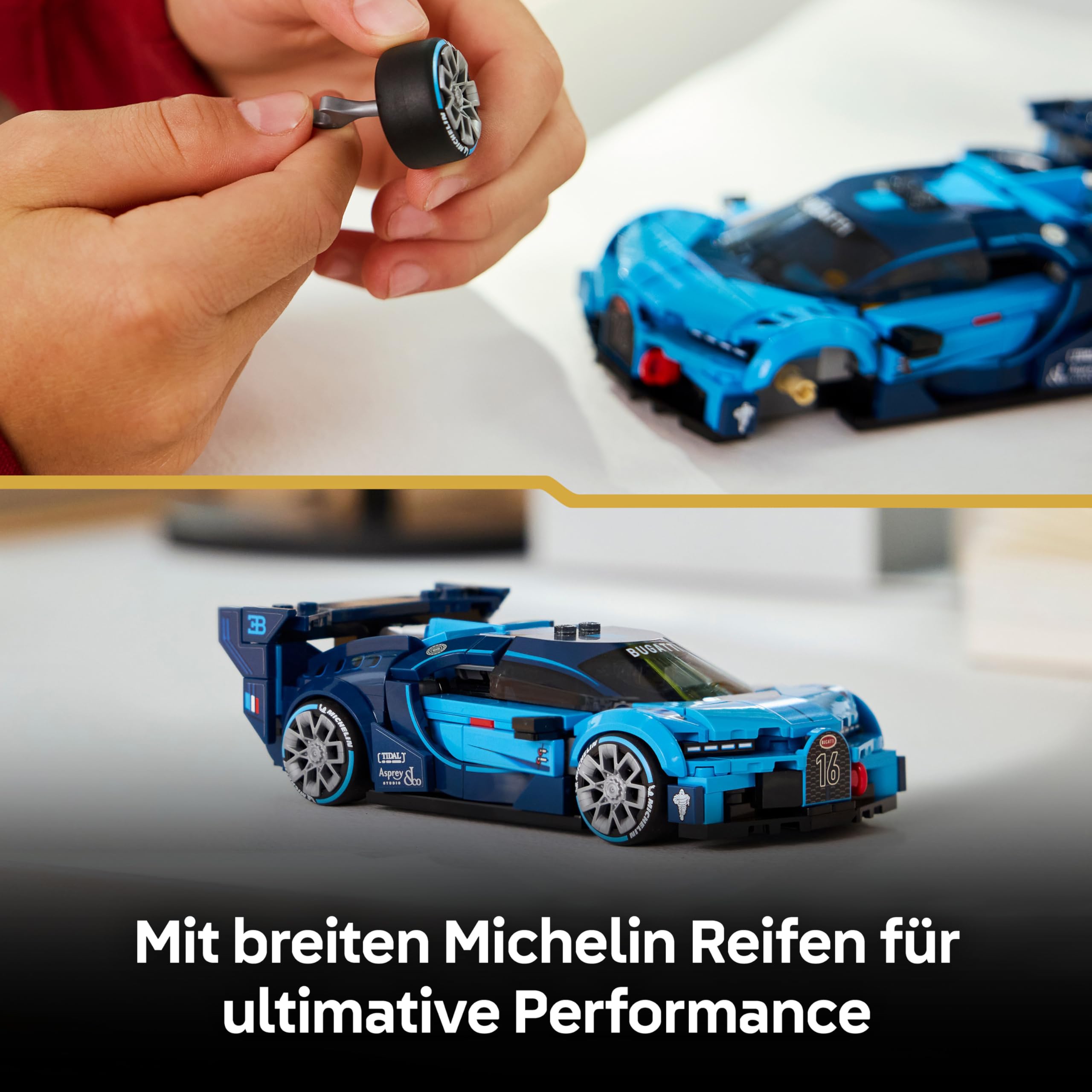 LEGO Speed Champions Bugatti Vision Gran Turismo Hypersportwagen - Modellbau mit sammelbarer Fahrer Minifigur - Gaming Geschenkidee für Jungen ab 9 Jahren und Motorsportfans - 77253 4