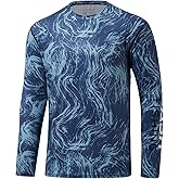 BASSDASH Men’s UPF 50+ Camo Long Sleeve Shirts Quick Dry Lightweight Performance Shirt for Outdoors Fishing Hiking