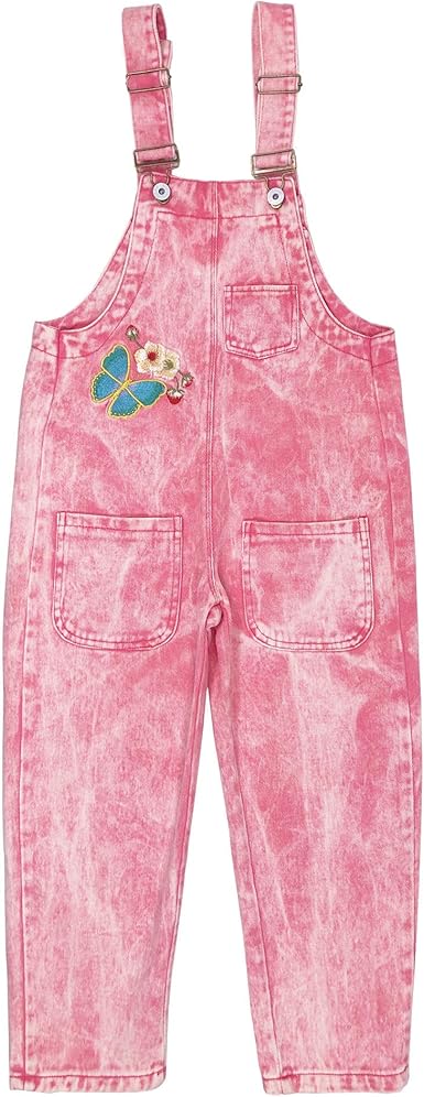 girls pink overalls