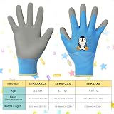 OSDUE 3 Pairs Kids Gardening Gloves with Soft PVC Dots Size 5-7 Years view 2