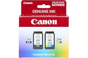 Canon PG-243 / CL-244 Genuine Ink Value Pack (2 Cartridges), Compatible with iP2820, MX492, MG2420/2520/2920/2922/2924/3020/2522/2525, TS3120/302/302a/202/4520/3320