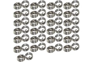 XunLiu 304 Stainless Steel Wire Thread Insert Stripped Thread Rethread Repair(50, M3-0.5X1D)
