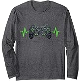 Gamer Heartbeat Gaming Video Games Graphic Boys Teens Long Sleeve T-Shirt