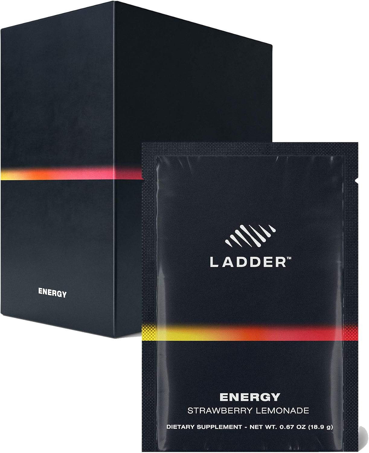 LADDER Sport Pre-Workout Strawberry Lemonade - 100mg Natural Caffeine, Beta-Alanine, Citicoline, Creatine, Theanine, No Artificial Sweeteners, 15 On-The-Go Packets, NSF Certified for Sport: Health & Personal Care