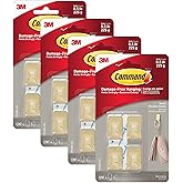 Command 17032BR-4ES Metallic Hooks, 0, Brass, 16 Count