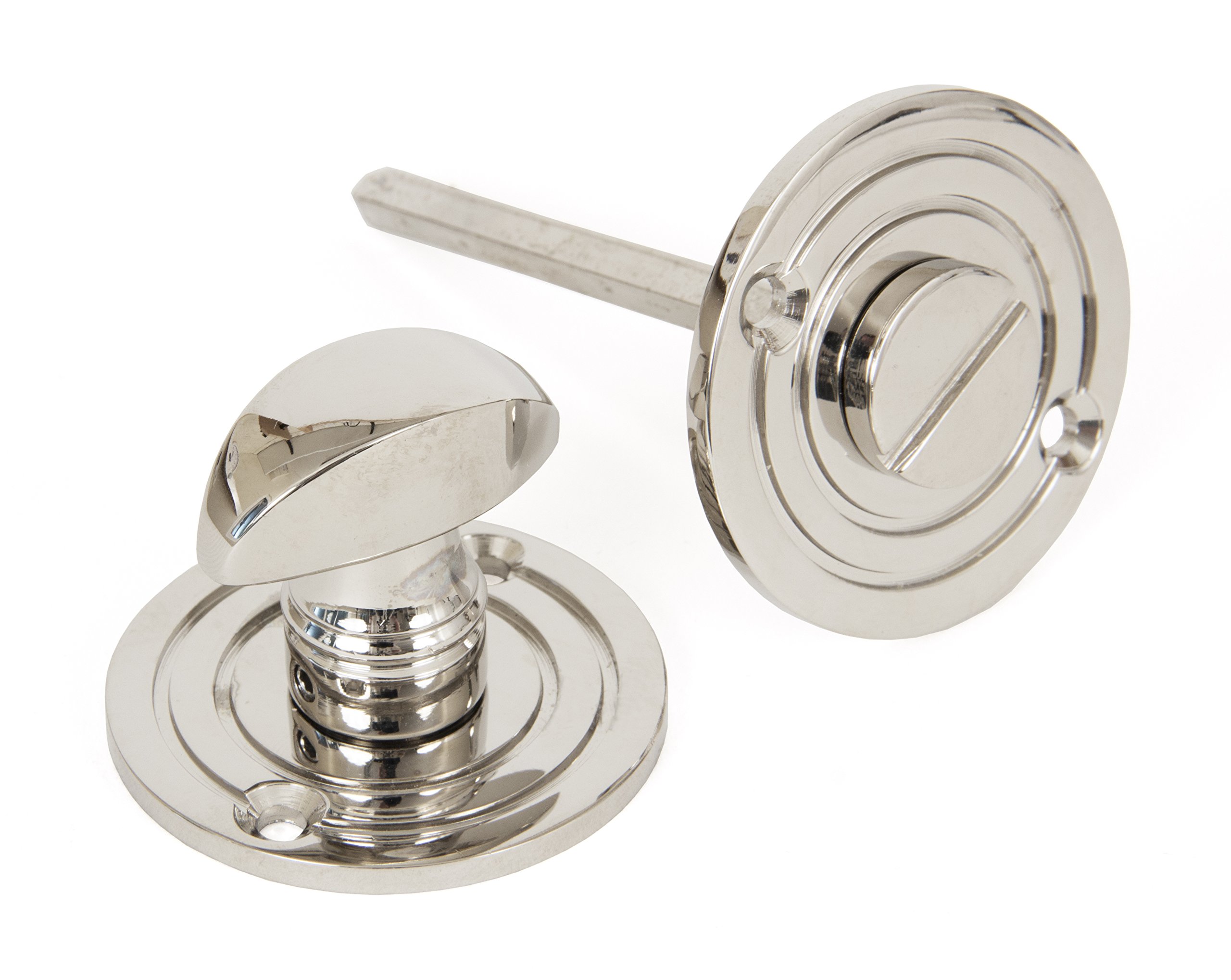From The Anvil Polished Nickel Round Bathroom Thumbturn