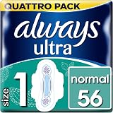 Always Ultra Normal with Wings Sanitary Towels 56 Count Normal Size 1