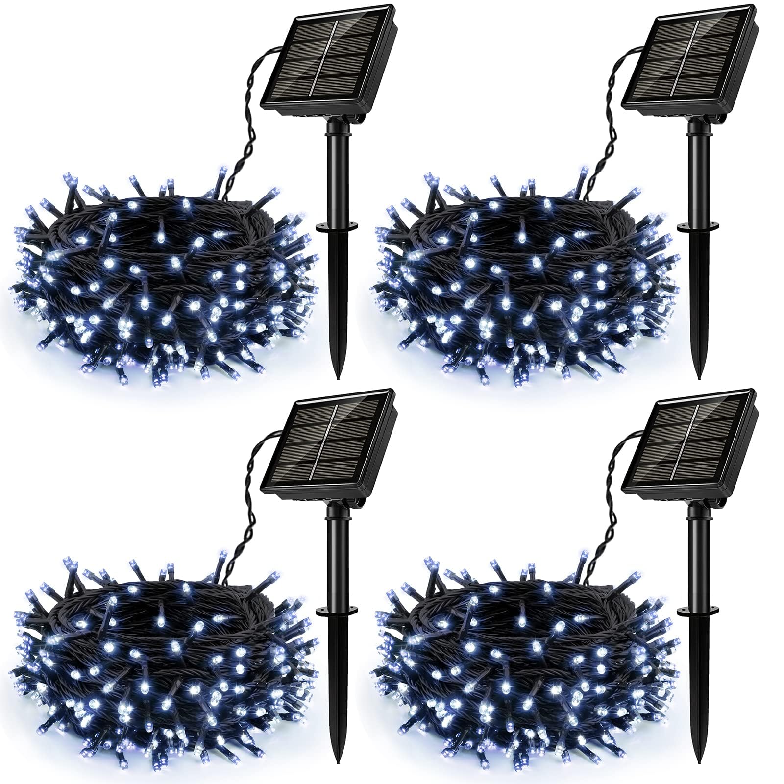 Photo 1 of [4 Pack] Solar Christmas Lights Outdoor, 480 LED 157FT Solar Twinkle Light Outdoor with 8 Modes & Memory Function, Waterproof Chrismas Lights for Xmas Tree Party Decorations