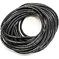 33FT PE 3/8 Inches (10 mm) Black Polyethylene Spiral Cable Wire Wrap Hydraulic Hose Wrap Tube Cable Management Protector Sleeve PC Manage Cable for Car Computer Cable Wire Holder Organizer PC and TV