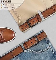 KEMISANT Men Belt-Genuine Leather Belt for Men