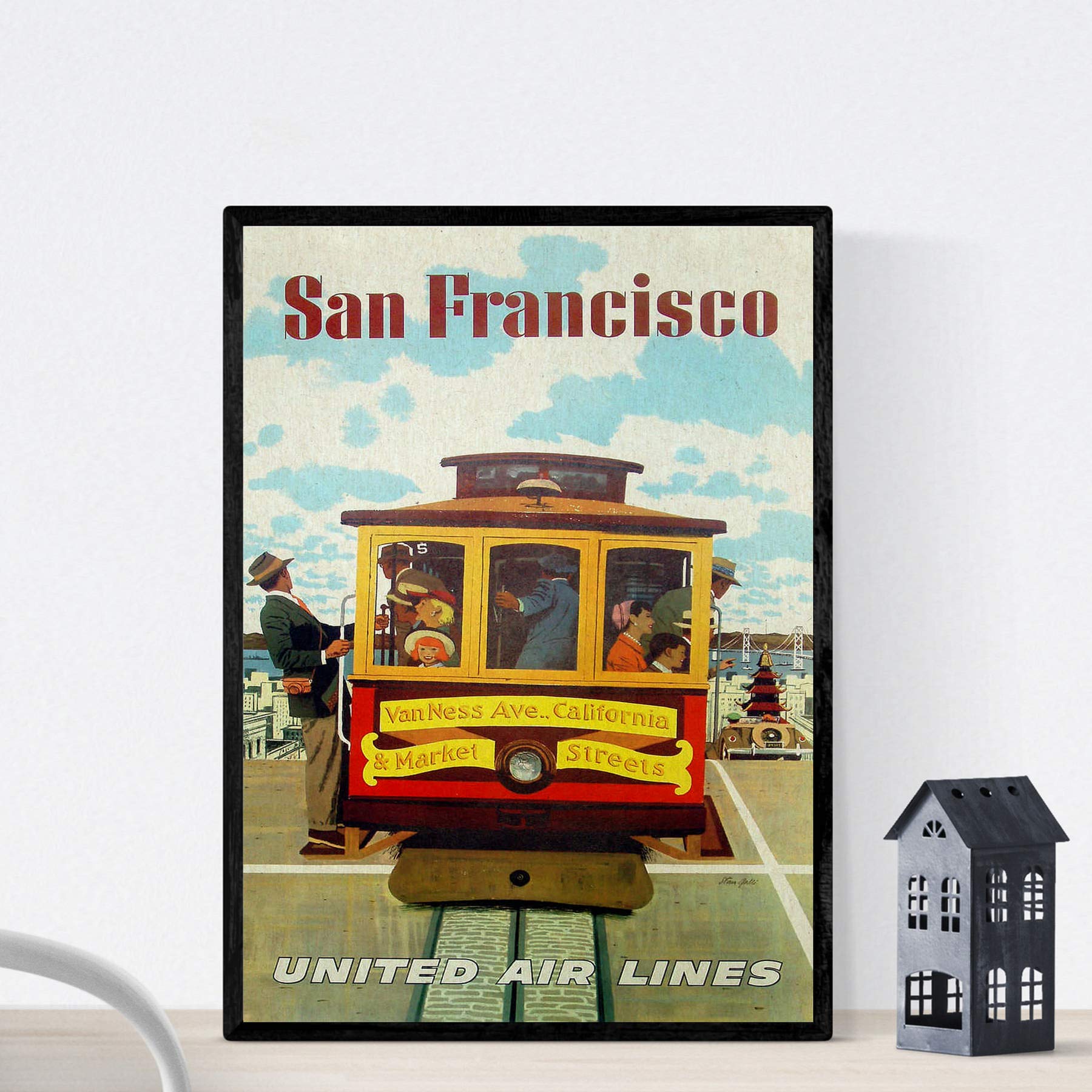 Nacnic Vintage Poster Vintage Poster America. San Francisco. A4 size