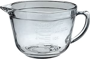 Anchor Hocking 2 Quart Ovenproof Glass Batter Bowl , Clear , 2 L -