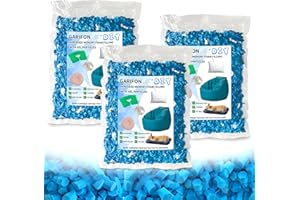 Garifon 15lbs Bean Bag Filler, Pillow Filler Stuffing, Bean Bag Filling, Shredded Memory Foam Filling, Punching Bag Filler, Foam Refill for Pouf/Ottoman Stuffing/Boxing Bag,Added Gel Particles