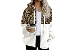 PUDANA Women's Plaid Casual Fleece Winter Fleece Outerwear Hoodie Jacket Fuzzy Zip Up Sherpa Flannel Hoodie