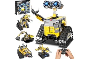 Cheffun 5-in-1 Remote Control Robot Building Kit, 724 Pcs Buildable Model Engineering Toys, No Coding Needed, Creative Ideal Gift for Boys Girls Kids Ages 8 9 10 11 12 13 Year Old