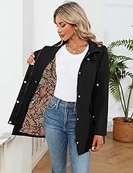 LOMON Women Waterproof Rain Jacket Lightweight