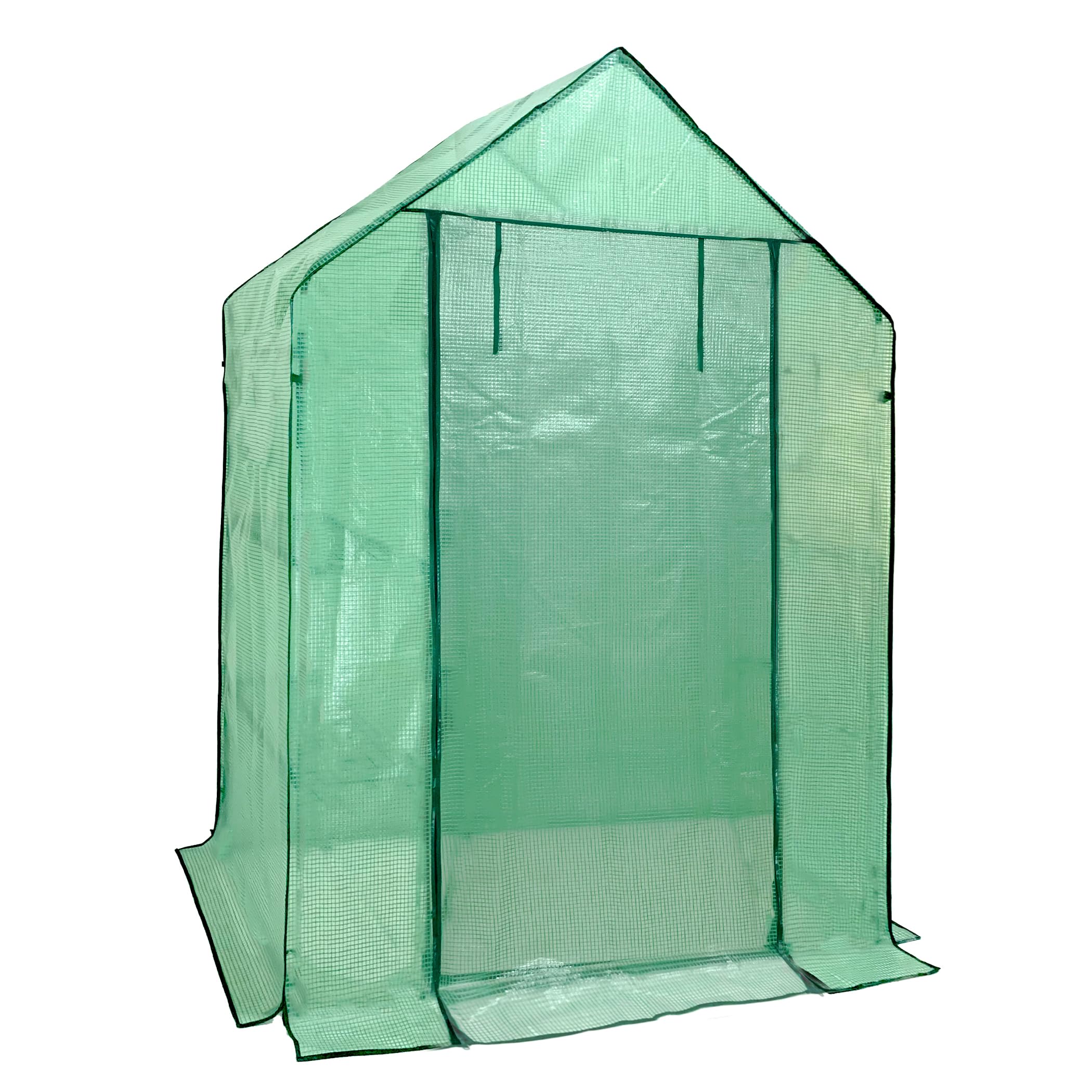 heyfurni Walk in Greenhouse PE Cover Replacement, Reinforced 3 Tier Growhouse Green Cover H195cm × W143cm × D73cm, Heavy Duty PE Cover Only Includ