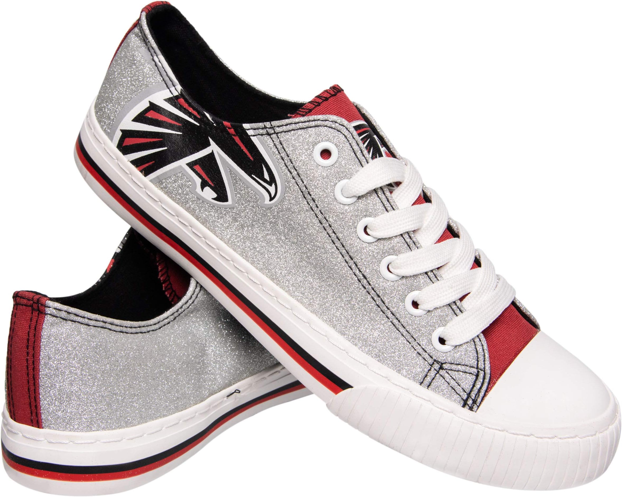 FOCO Women's NFL Team Logo Ladies Fashion Low Top Canvas Sneakers Shoes