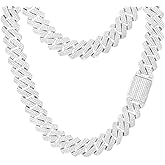 Ucciyo 20MM Cuban Link Chain for Men Iced Out Miami Cuban Necklace 18k Gold Plated 5A+ Zicron 10MM/12MM/14MM/20MM Iced Out Chain Gold/Silver Bling Luxury Hip Hop Jewelry For Women Men