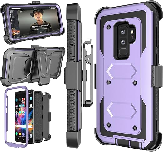 Amazon Com Njjex For Galaxy S9 Plus Case For Samsung Galaxy S9 S9 Plus Case Nbeck Shockproof Heavy Duty Rugged Holster Locking Swivel Belt Clip Full Body Hard Shell Cover Phone Case