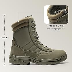 NORTIV 8 Men's Military Tactical Work Boots Side