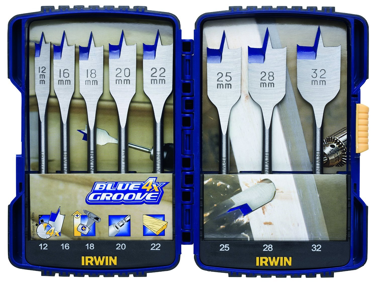 Irwin Blue Groove Flat Bit 8Pce Set, IRW10506629 — image 1