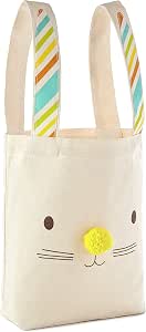 Hallmark Oster-Geschenktasche Aus Stoff – Mit Hasenohren-Griffen, 10,3 X 10,3 Zoll, Für Eiersuche Und Geschenke
