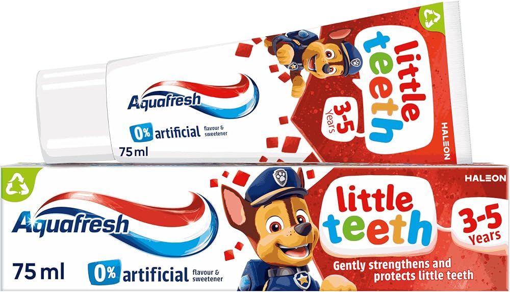 Aquafresh Little Teeth 3-5 Years Toothpaste 75ml Paw Patrol Kids Mint