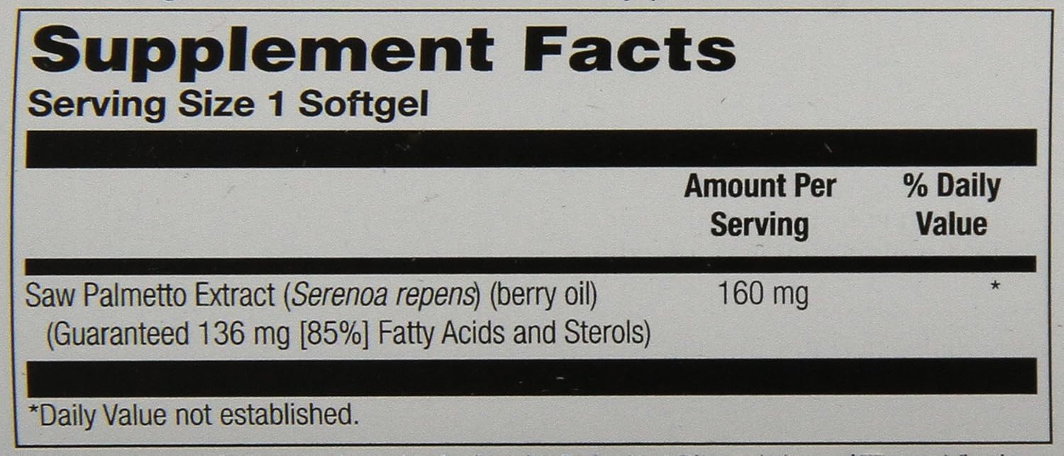 Solaray Saw Palmetto Berry Extract, 160 mg | 120 Count: Health & Personal Care