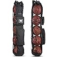 Fitdom Heavy Duty XL Basketball Mesh Equipment Ball Bag w/Shoulder Strap Design for Coach with 2 Front Pockets for Coaching & Sport Accessories. This Team Tube Carrier Can Store Up to 5 Basketballs