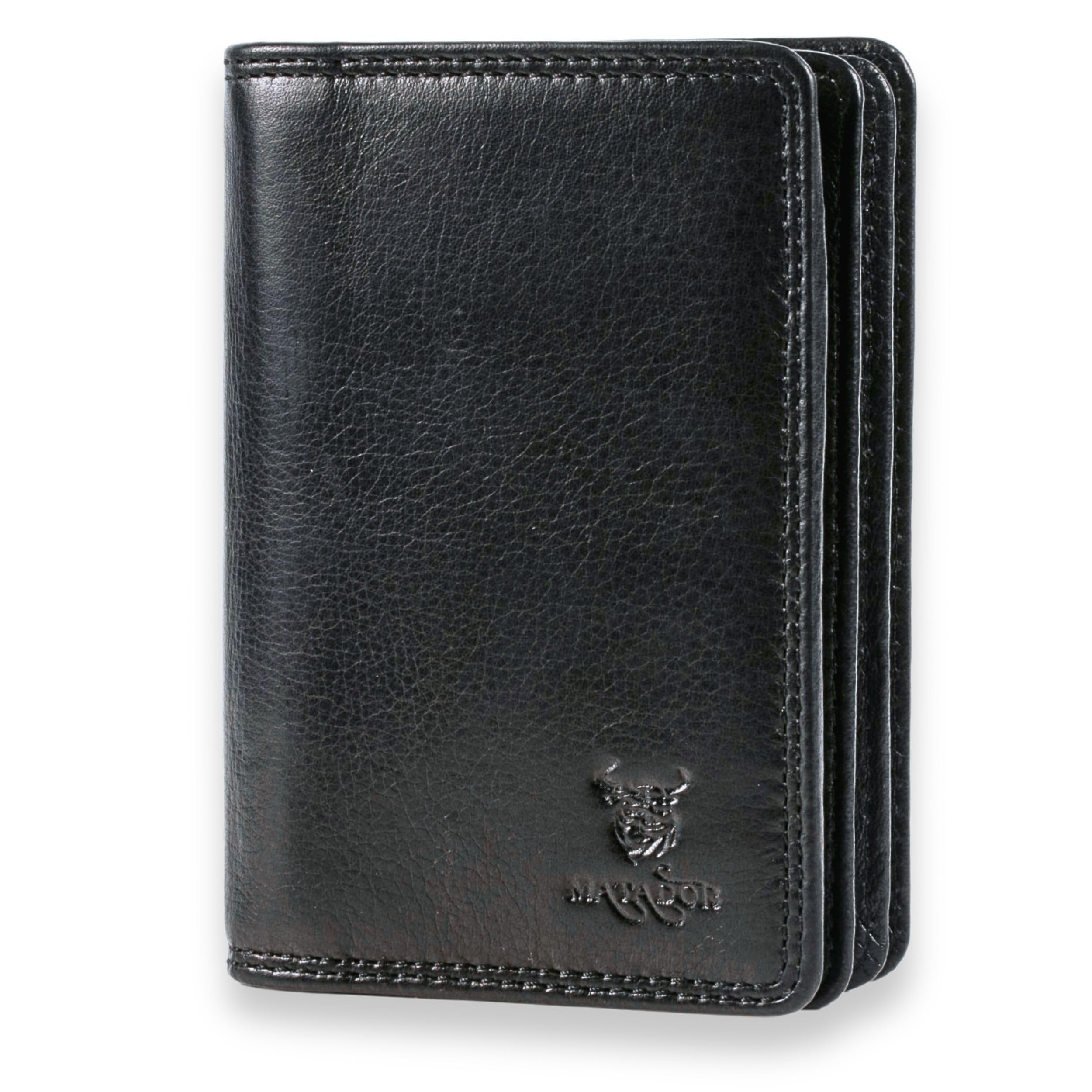 Matador 1010 Genuine Leather Credit Card Case, Black, 12 x 8.5 x 1.5 cm, Minimalist